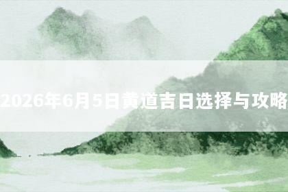 2026年6月5日黄道吉日选择与攻略