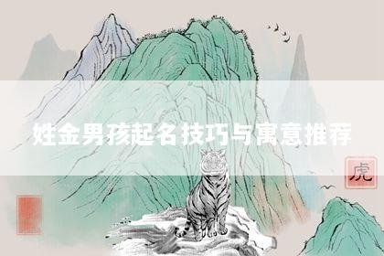 姓金男孩起名技巧与寓意推荐